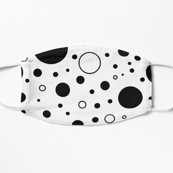 Geometric Circle Pattern - black Flat Mask