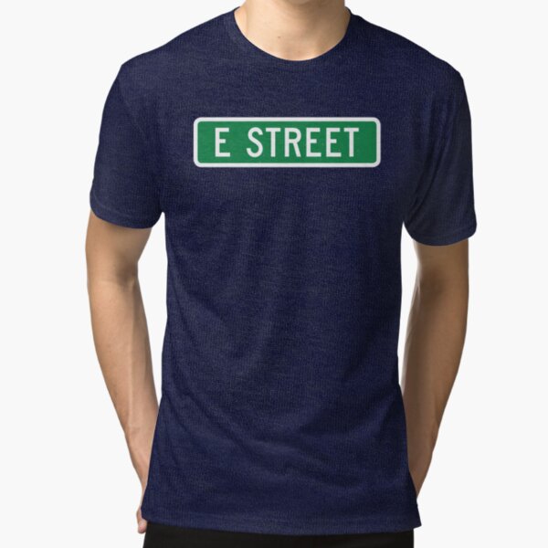 E Street, vintage street sign (color version) Tri-blend T-Shirt
