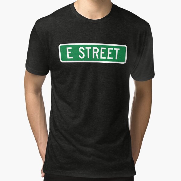 E Street, vintage street sign (color version) Tri-blend T-Shirt