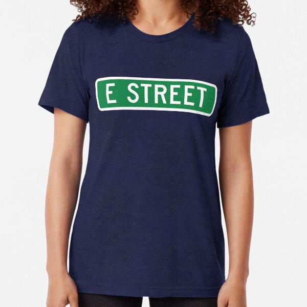 E Street, vintage street sign (color version) Tri-blend T-Shirt