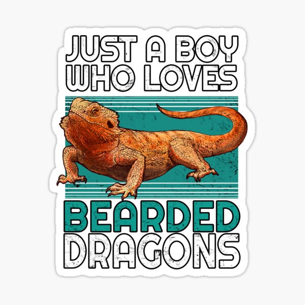 Just A Boy Who Loves Bearded Dragons Sticker