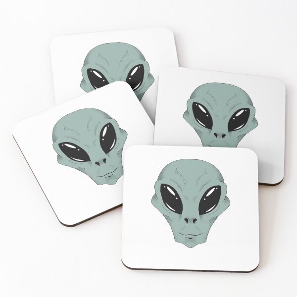 Item preview, grey green alien bean designed and sold by OliveSpaceGoat.