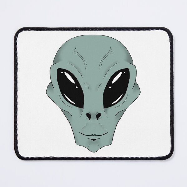 Item preview, grey green alien bean designed and sold by OliveSpaceGoat.