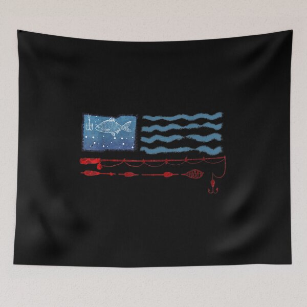 Item preview,  Fishing American Flag Lover designed and sold by gymat3.