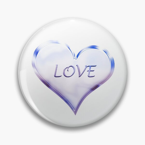 Item preview, Chrome Love Heart in Blue and Purple designed and sold by James-Cole.