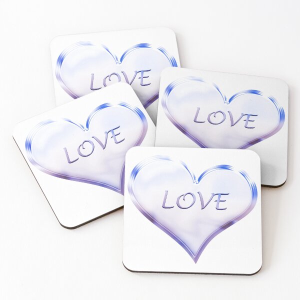 Item preview, Chrome Love Heart in Blue and Purple designed and sold by James-Cole.