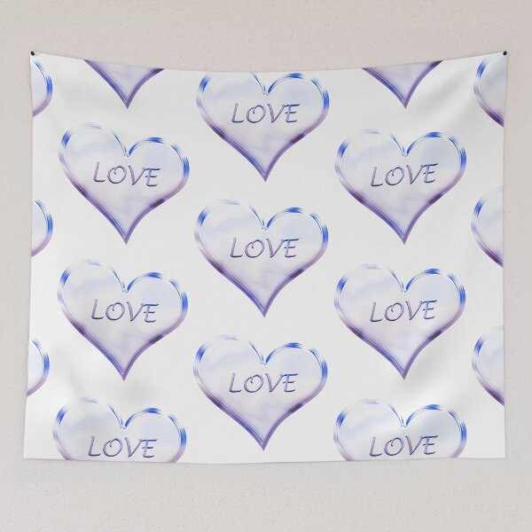Item preview, Chrome Love Heart in Blue and Purple designed and sold by James-Cole.