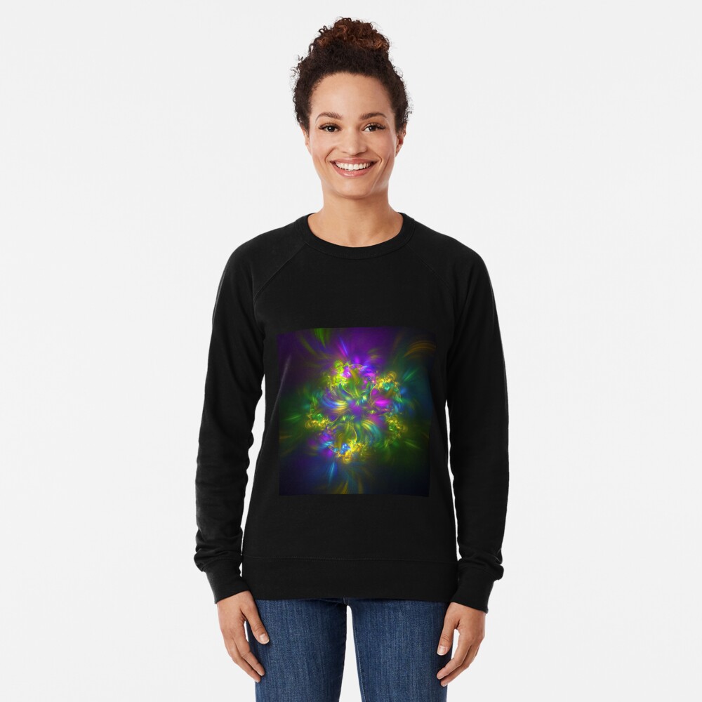 Five stars #fractals Lightweight Sweatshirt