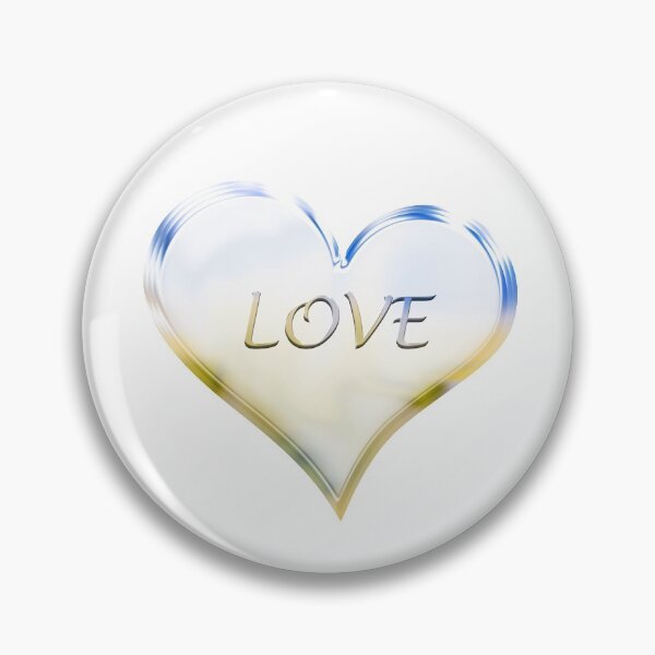 Item preview, Chrome Love Heart in Blue and Yellow designed and sold by James-Cole.