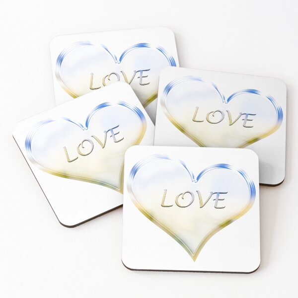 Item preview, Chrome Love Heart in Blue and Yellow designed and sold by James-Cole.