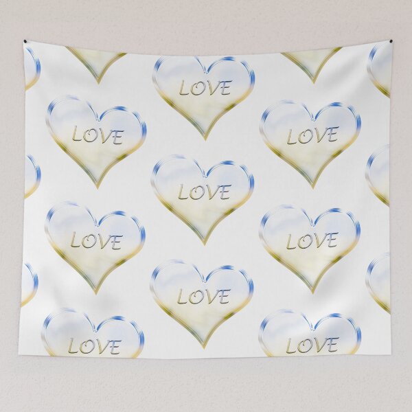 Item preview, Chrome Love Heart in Blue and Yellow designed and sold by James-Cole.