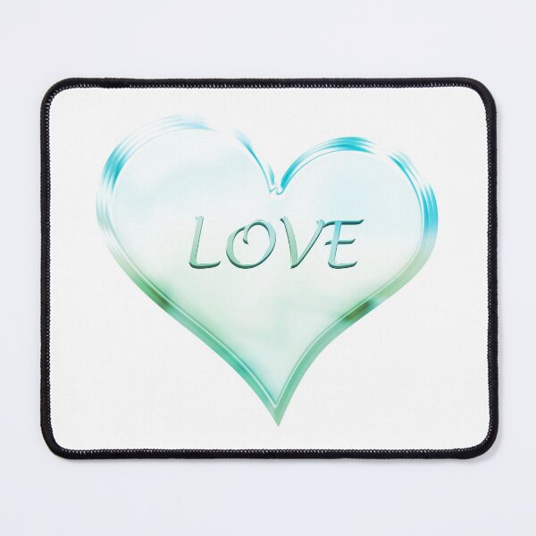 Item preview, Chrome Love Heart in Turquoise, Cyan and Minty Green designed and sold by James-Cole.
