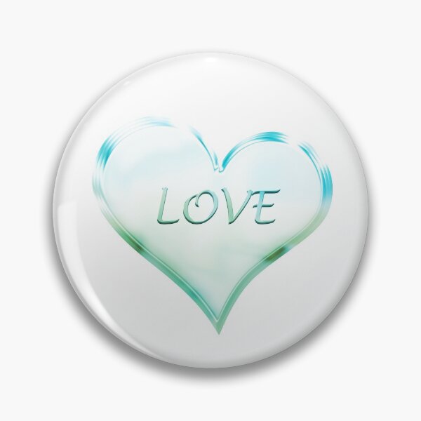 Item preview, Chrome Love Heart in Turquoise, Cyan and Minty Green designed and sold by James-Cole.