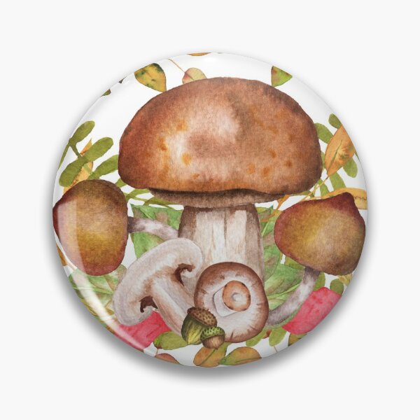 Item preview, Mushroom and Leaf design in Autumn Shades designed and sold by TeeRayBee.