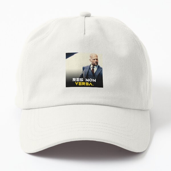 Vista previa del artículo con la obra «Retro Vintage Jason Statham Cita motivacional Res Non Verba Regalo para todos», diseñado y vendido por CortneyQuitzon.