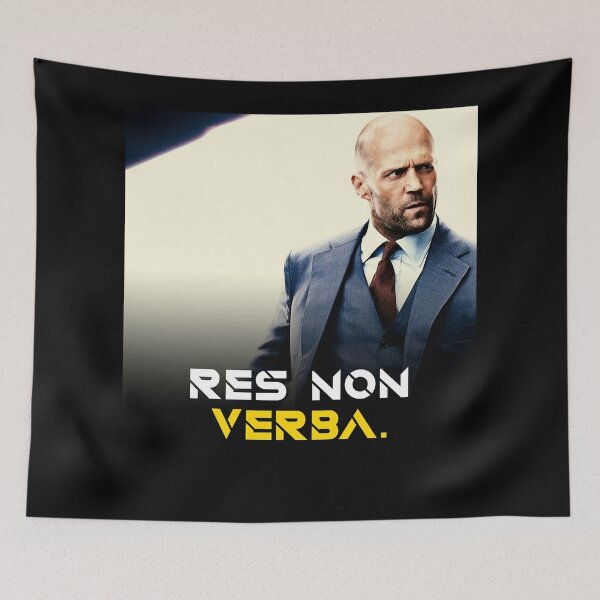Item preview, Retro Vintage Jason Statham Motivational Quote Res Non Verba Gift For Everyone designed and sold by CortneyQuitzon.