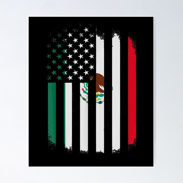 Mexico Flag' Poster, picture, metal print, paint by Christian Strang