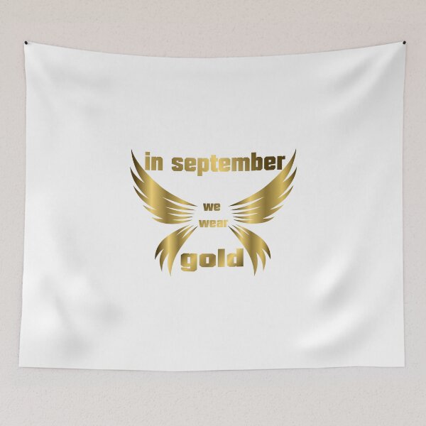 Item preview, in september we wear gold t-shirts- gold t-shirts- cute t-shirts-childhood cancer t-shirts-  Awareness Ribbon t-shirts designed and sold by zed25designer.