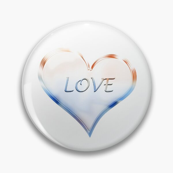 Item preview, Chrome Love Heart in Orange, Red and Blue designed and sold by James-Cole.