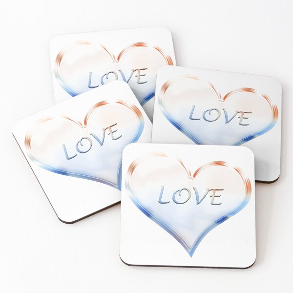 Item preview, Chrome Love Heart in Orange, Red and Blue designed and sold by James-Cole.