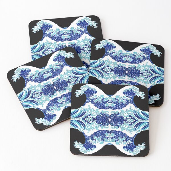 Item preview, Japanese Great Wave Artwork in a Patternb designed and sold by TeeRayBee.