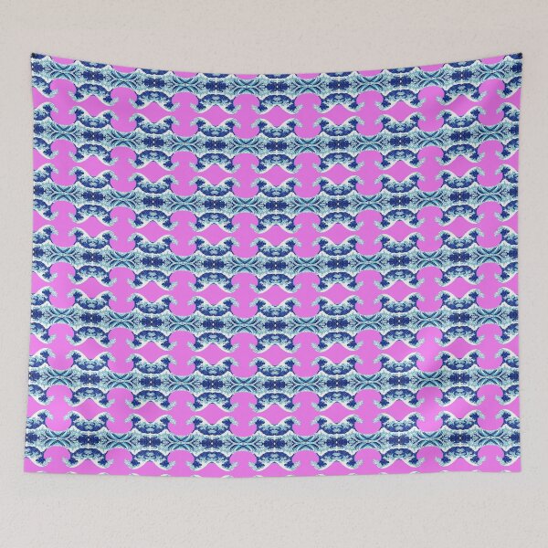 Item preview, Japanese Great Wave Artwork in a Patternb designed and sold by TeeRayBee.