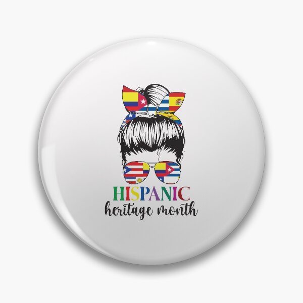 Item preview, National Hispanic Heritage Month Latin Flags Messy Bun Countries Flag Latino designed and sold by clothesy7.