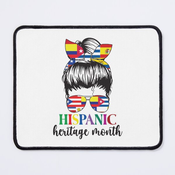 Item preview, National Hispanic Heritage Month Latin Flags Messy Bun Countries Flag Latino designed and sold by clothesy7.