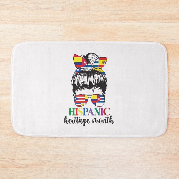 Item preview, National Hispanic Heritage Month Latin Flags Messy Bun Countries Flag Latino designed and sold by clothesy7.