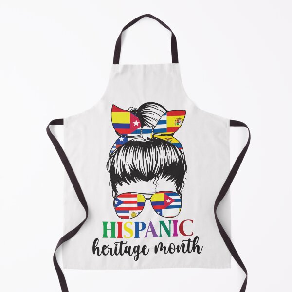 Item preview, National Hispanic Heritage Month Latin Flags Messy Bun Countries Flag Latino designed and sold by clothesy7.