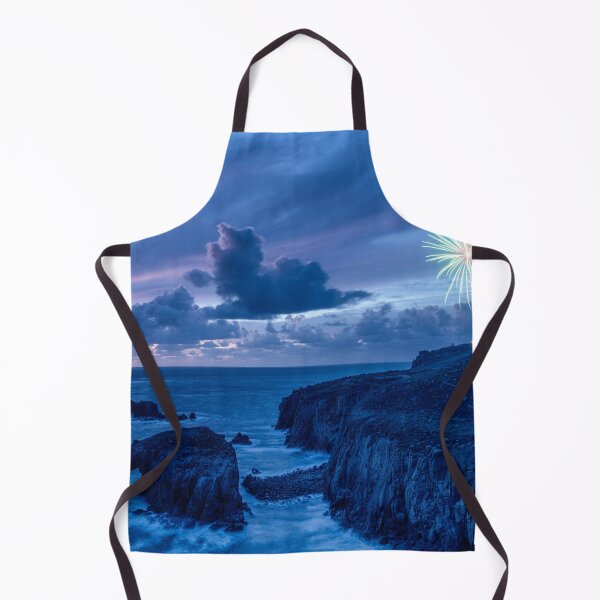 Item preview, Sunset set at Lands End Cornwall uk with fireworks designed and sold by kathleenjean.