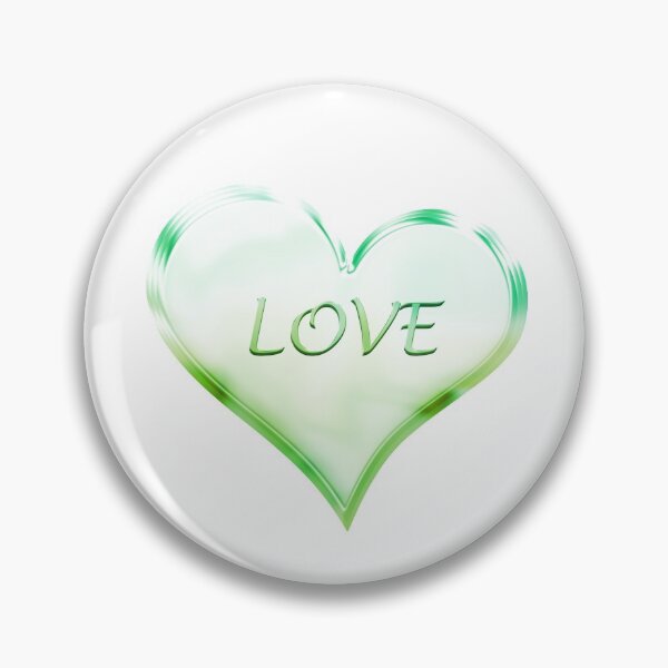 Item preview, Chrome Love Heart in Fresh Green designed and sold by James-Cole.