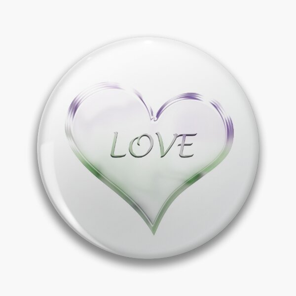Item preview, Chrome Love Heart in Purple and Green designed and sold by James-Cole.