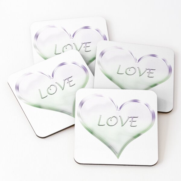 Item preview, Chrome Love Heart in Purple and Green designed and sold by James-Cole.