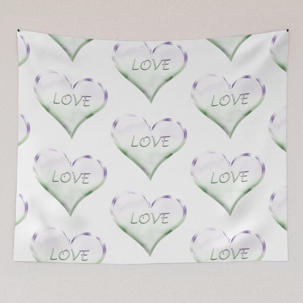 Item preview, Chrome Love Heart in Purple and Green designed and sold by James-Cole.
