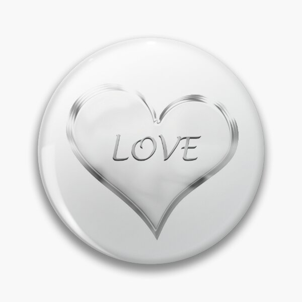 Item preview, Chrome Love Heart in Silver Grey designed and sold by James-Cole.