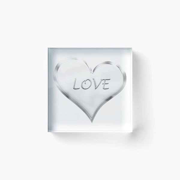 Item preview, Chrome Love Heart in Silver Grey designed and sold by James-Cole.