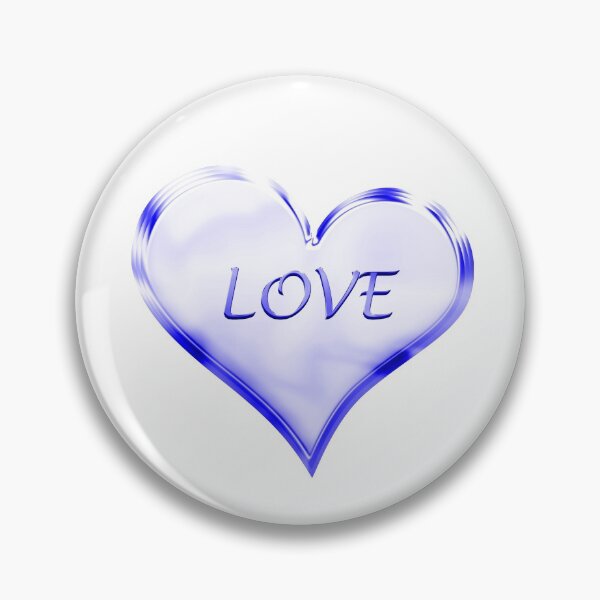 Item preview, Chrome Love Heart in Vivid Blue designed and sold by James-Cole.
