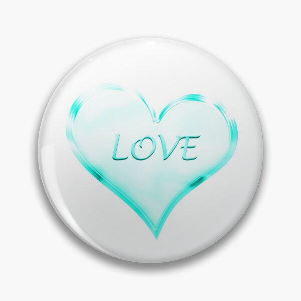 Item preview, Chrome Love Heart in Vivid Turquoise Cyan designed and sold by James-Cole.