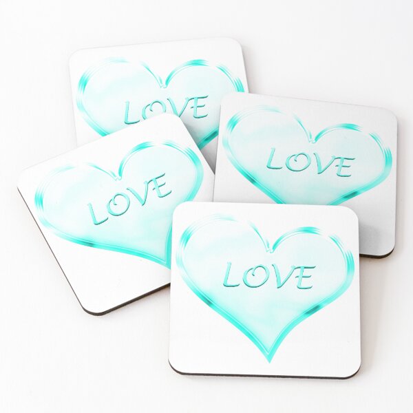 Item preview, Chrome Love Heart in Vivid Turquoise Cyan designed and sold by James-Cole.