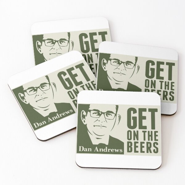 Get on the beers (original artwork) Coasters (Set of 4)