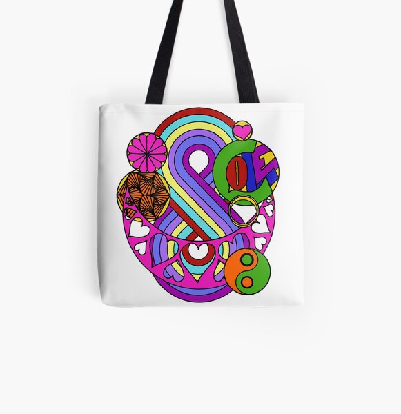 DejaLulu Love Mandala All Over Print Tote Bag