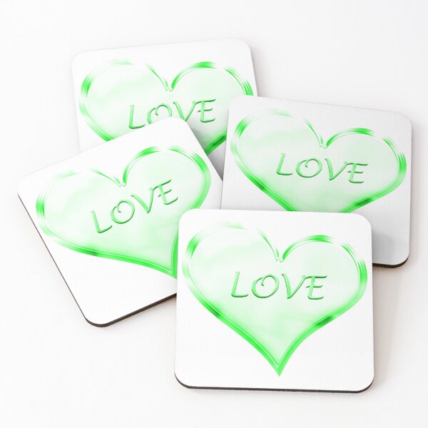 Item preview, Chrome Love Heart in Vivid Green designed and sold by James-Cole.