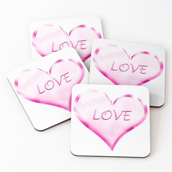 Item preview, Chrome Love Heart in Pink designed and sold by James-Cole.