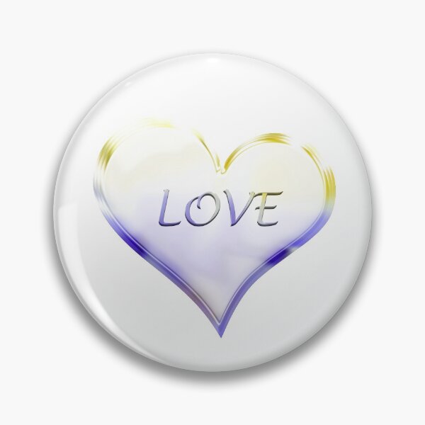 Item preview, Chrome Love Heart in Yellow and Blue designed and sold by James-Cole.