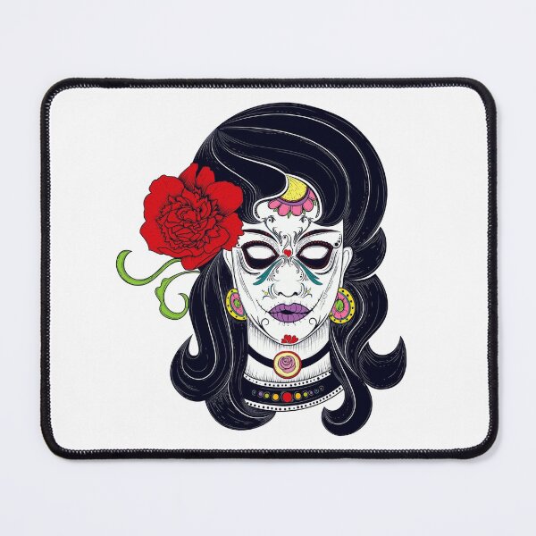 Item preview, Sugar Skull brunette day of the dead designed and sold by headpossum.