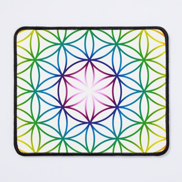 Item preview, The flower of life sacred geometry in rainbow colors designed and sold by headpossum.
