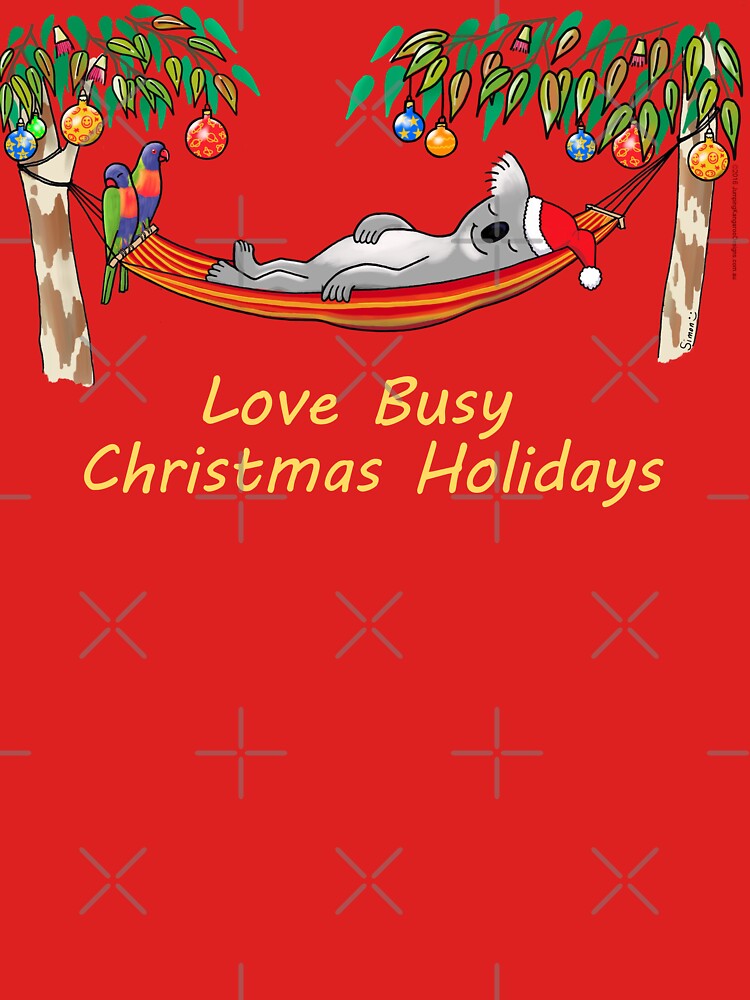 Koala Relaxing on its Hammock – Love Busy Christmas Holidays! by JumpingKangaroo