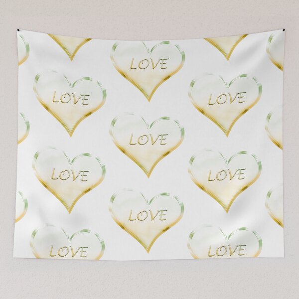 Item preview, Chrome Love Heart in Green and Golden Yellow Orange designed and sold by James-Cole.