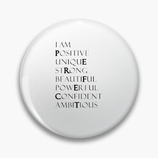 Item preview, I AM POSITIVE, UNIQUE, STRONG, BEAUTIFUL, CONFIDENT, AMBITIOUS designed and sold by MimiKoo.